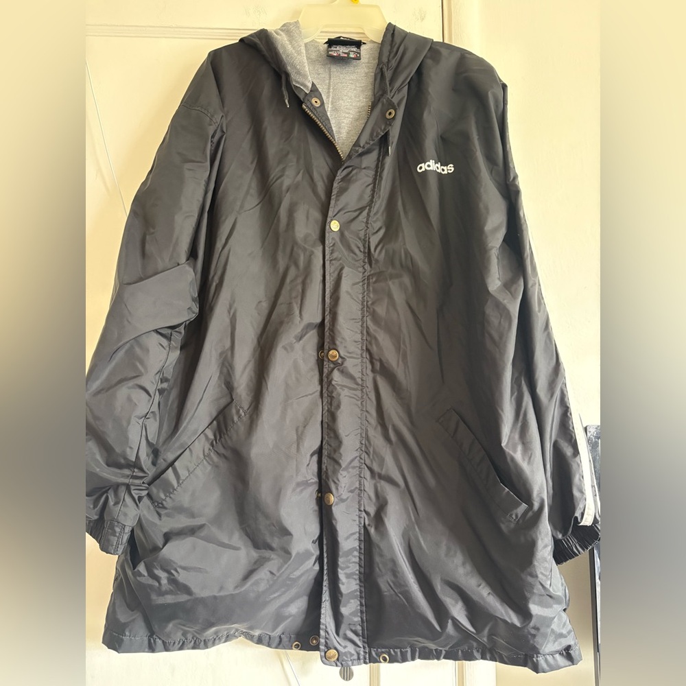 Adidas Men's Black Windbreaker Jacket